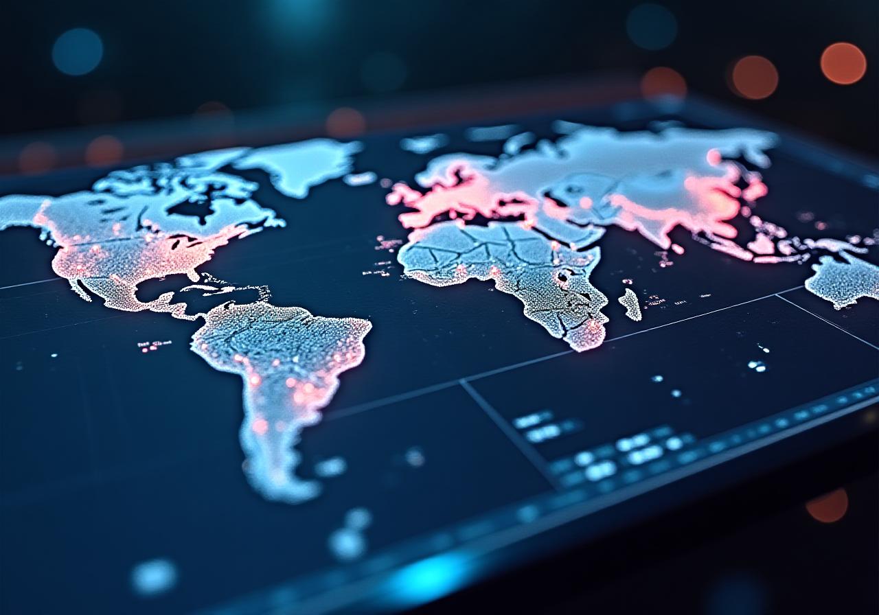 Global logistics transit map visualization