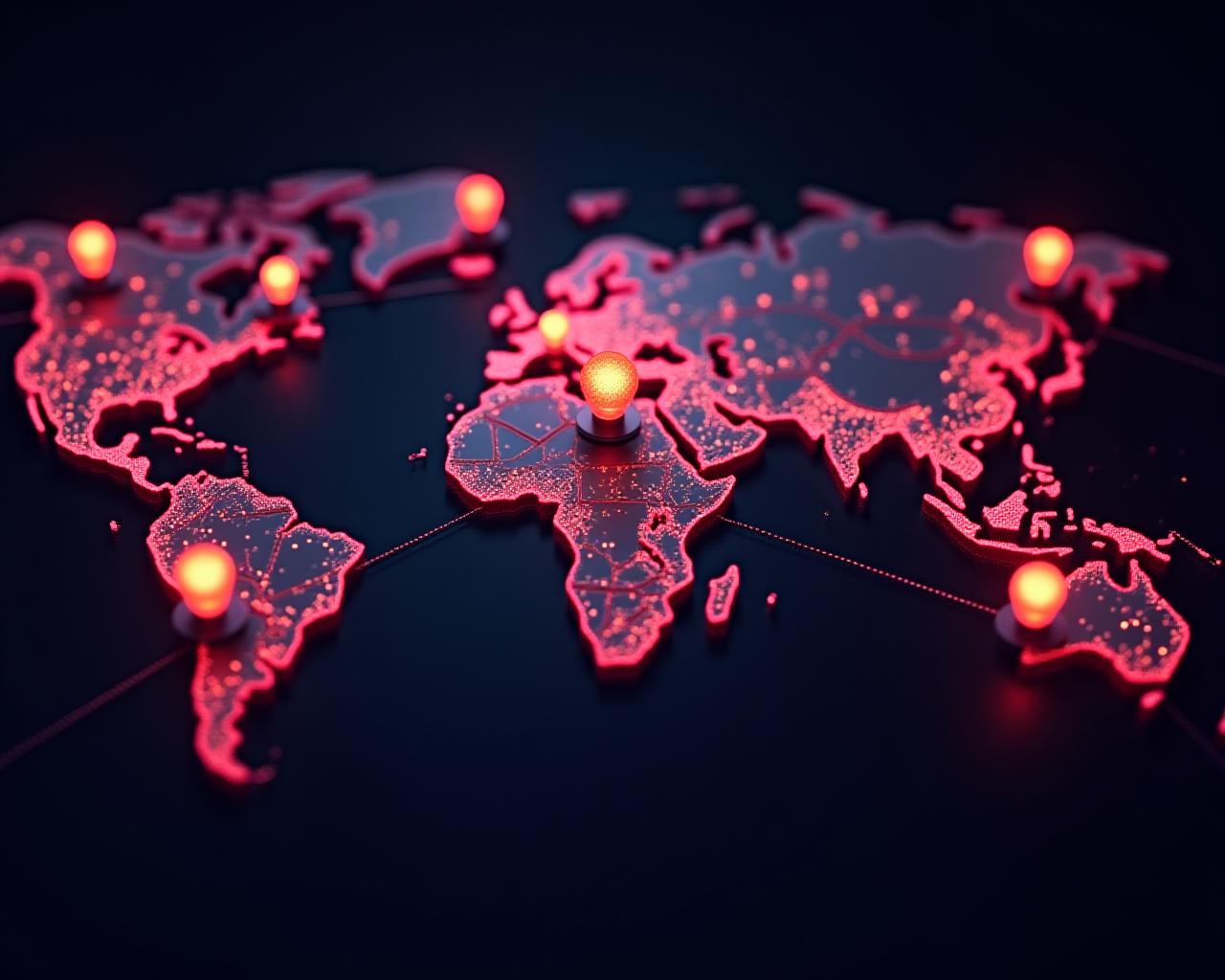 Global logistics network visualization