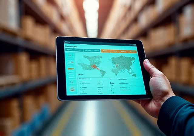 Digital logistics management interface in warehouse